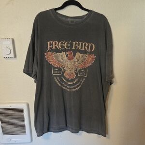 Comfort Colors Free Bird Graphic Tee - Charcoal